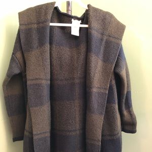 Matty M Green & Navy Plaid Cardigan Large